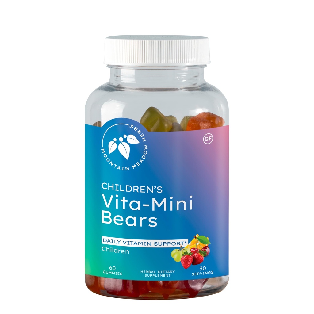 Sierra Meadow Herbs Vita-Mini Bears for Children ← Multivitamin with Biotin, Folic &amp; Pantothenic Acid, Iodin, Zinc ← para el desarrollo saludable de los niños ¦ Fruit Gummies, 60 ct.