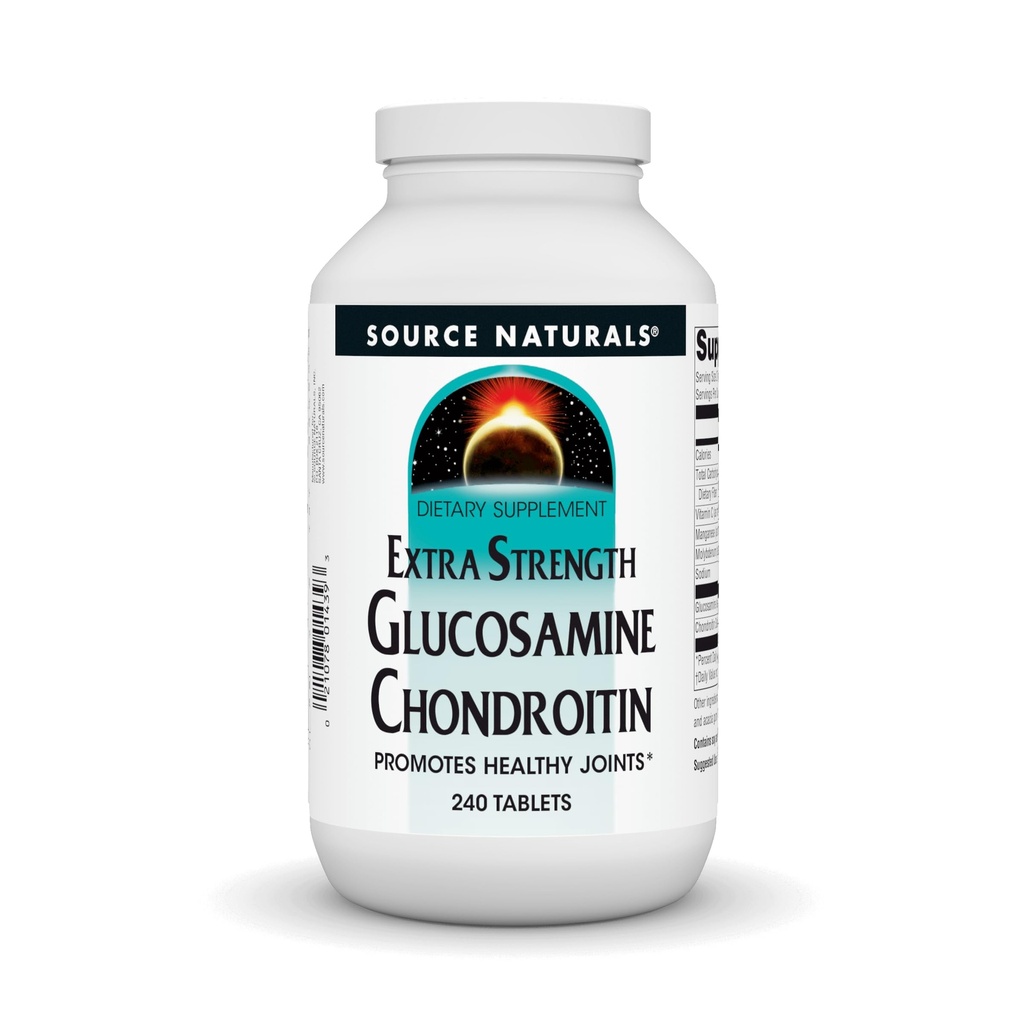 Fuente Naturals Extra Strength Glucosamine Chondroitin, Promotes Healthy Joints*, 240 Tablets