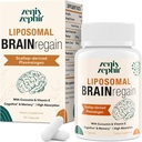 Suplementos litómicos para la memoria y el foco - Plasmalógeno con Curcumin & vitamina E para una mejor absorción- Adecuado para las personas mayores,Adult Men & Women Cognitive Health,High Potency 60 Servings