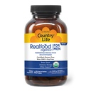Country Life RealFood Organics for Hombre – 60 Tablets Ø 1.300mg Organic Fermented Whole Foods, 7-Mushroom Superfood & Aloe – Certified Gluten-Free, Vegan &amp; USDA Organic Multivitamin