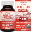 Vitamina Orgánica C ← Alimento entero Vitamina C de Fruta Más Absorción Mejorando los Cofactores - Biodisponibilidad Vegana, Mejorada - Apoyo Inmunitario, Antioxidante, Salud Total (90 Servimientos)