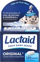 Lactaid Original Strength Lactose Intolerance Caplets with Natural Lactase Enzyme, Dietary Supplement to Help Prevent Gas, Bloating & Diarrhea Due to Lactose Sensitivity, 120 ct