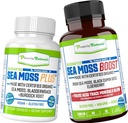 Power By Naturals Certified Organic Sea Moss Capsules Bundle (SeaMoss Plus & Sea Moss Boost) - Wildcrafted, Non GMO sea Mos crudo Orgánico - 60 Gluten-Free seamoss Pills