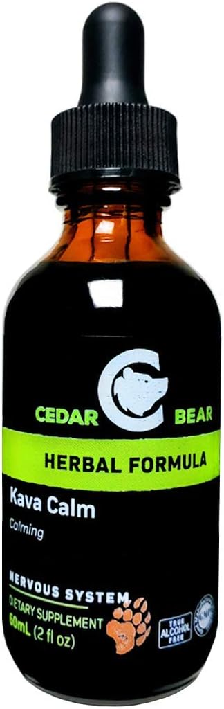 Oso de cedro Kava Calm a Liquid Herbal Supplement Supports The Central Nervous and Digestive Systems 2 FL Oz