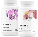 THORNE - Conjunto de salud celular - CoQ10 & NiaCel 400 - Energía de apoyo, Defensa celular " Envejecimiento saludable - 30 a 60 Servimientos