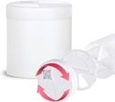 Organizador de Suplemento Extragrande con 4 Compartimientos Dispensador de pila fácil Medicina Mensual Vitaminas Organizadores Almacenamiento Botellas,White