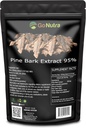 Go Nutra Pine Extracto de corteza Polvo estandarizado 95% Proanthocyanidins Pine Bark Powder Potent Suplemento 8oz. No GMO puro Vegan