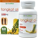 VH Nutrition TONGKAT ALI ← Extra Strength Hormone Support for Men*  200 to 1 Blend Standardized Eurycoma Longifolia (LongJack) Extract Powder ← 60 Capsules