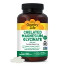 País Vida Magnesio Chelated Glycinate 400mg – Suplemento Magnesio de alta absorción para la relajación muscular, energía, hueso &amp; soporte inmunológico – Gluten-Free, Vegan, Halal, No GMO Verified - 180 Tablets