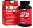 FORCE FACTOR Horny Goat Weed Max, Horny Goat Weed for Men and Women to Maximize Performance and Drive, Triple-Extract HGW Horny Goat Herbal Suplemento, 1500mg, 90 cápsulas