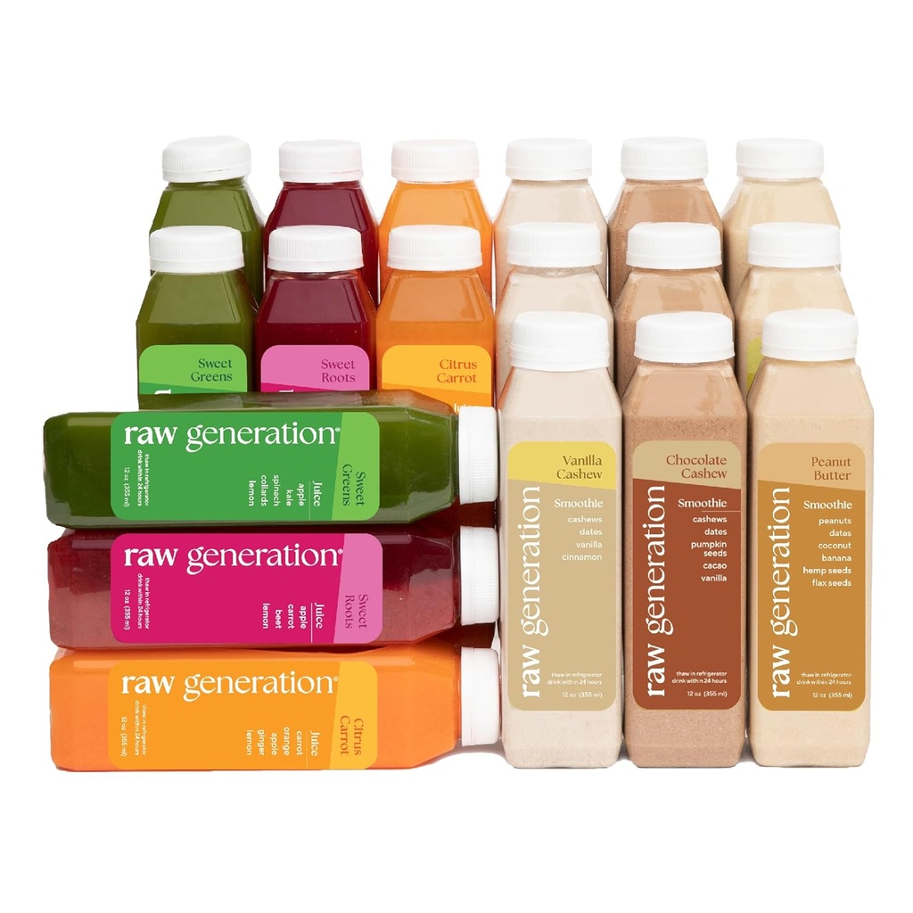 Raw Generation 3-Day Protein Cleanse – High Protein Juice Cleanse with Dairy and Soy-Free Protein Smoothies/Gets Results Quickly while Energizing Your Workouts/Jumpstart a Healthier Dieta