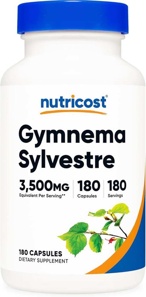 [BRSW2EI6DMFGY3DH] Nutricost Gymnema Sylvestre 3,500mg (20:1 Extracto) de 175mg, 180 Capsules - No GMO, Gluten Free y Vegetarian Friendly