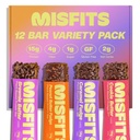 Misfits Vegan Protein Bares - Actualizado Gluten Free Recipe ← Plant Based, Low Sugar & Carb, High Fiber Snacks ANTE Variety Pack of 12 (4 Flavors)