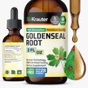 BIO KRAUTER Goldenseal Root Extract Liquid - Vegan Respiratory Support - Golden Seal Drops - Alcohol & Sugar Gratis - 2 Fl.Oz.