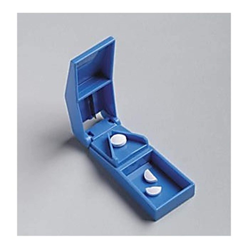 Dukal TEC 6341 Tech-Med Pill Cutter, Stainless Steel Blade, Blue