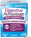 Beneficios Digestivos Probióticos para la Salud Digestiva, Probióticos Diarios para Mujeres Hombres, Apoyo Gut Health, Bloating ocasional & Diarrea, Menor Descomfort Abdominal, & Immune Support, 50ct Capsules