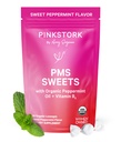 Pink Stork Organic PMS Support Sweets for Teens and Women - Simple & Natural Ingredients Vitamina B6 y Peppermint - Periodo, Digestión, Bloating, Mood Swings - 30 gotas