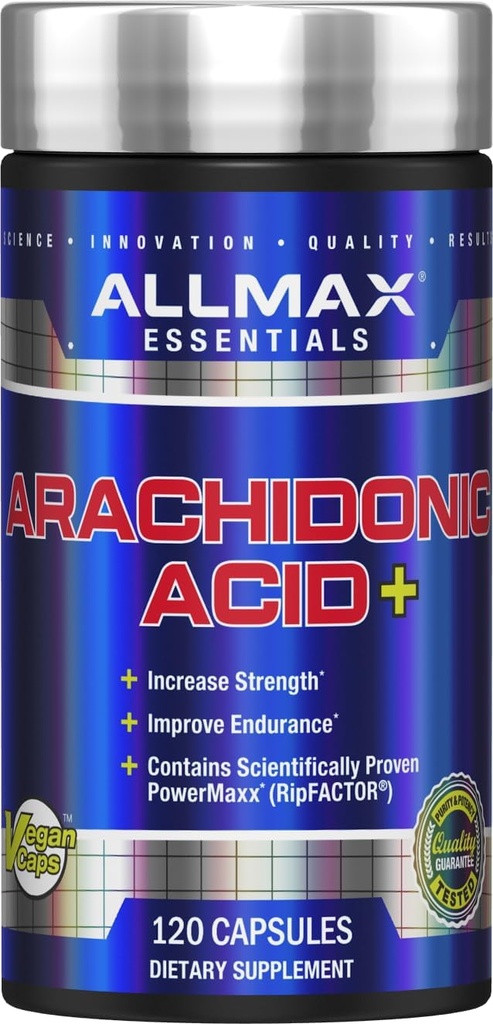ALLMAX Essentials Arachidonic Acid+ - 120 Capsules - Aumenta la fuerza & mejora la resistencia - Gluten Free - 30 Servings