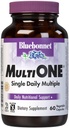 Bluebonnet Nutrition Mult One (con Hierro), Daily Nutritional Support*, Vegetarian Friendly, Kosher Certified, Gluten-Free, Dairy-Free, 60 cápsulas vegetales, 60 servicios
