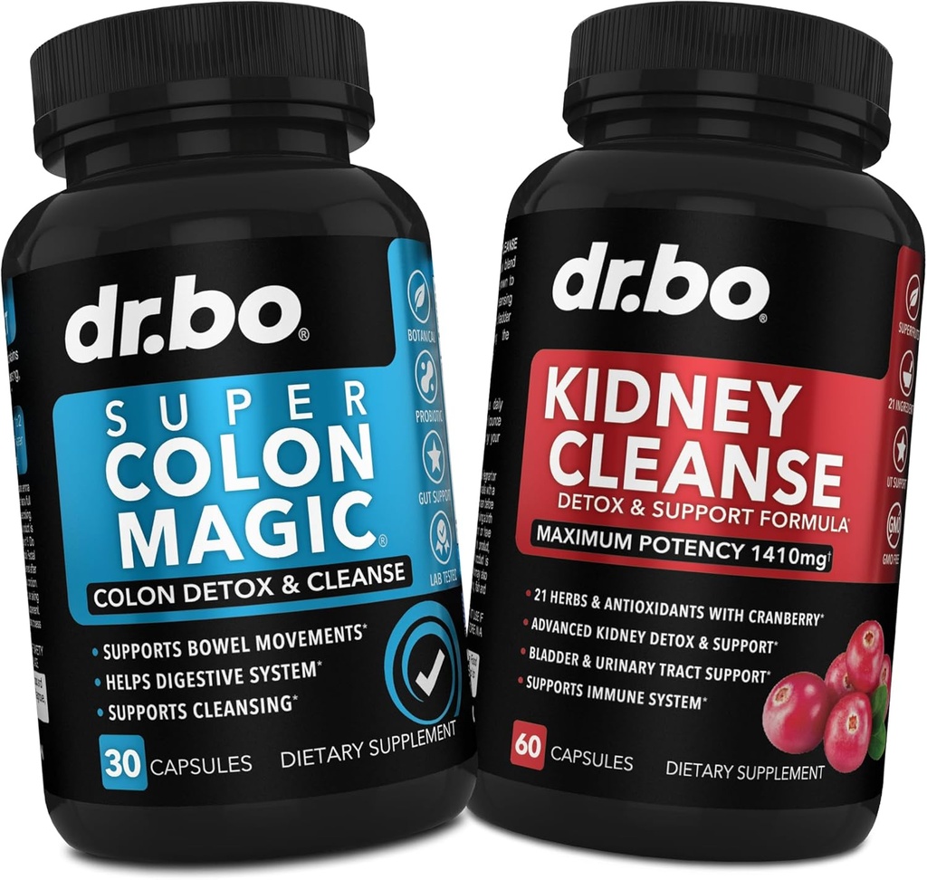 Colon Cleanser Detox & Kidney Cleanse - 15 Day Colon Píldoras limpias Probiótico & Detox Apoyo Suplemento Cranberry - Bowel Movimiento Suplementos para los riñones de estómago intestinal