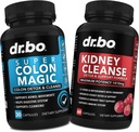 Colon Cleanser Detox & Kidney Cleanse - 15 Day Colon Píldoras limpias Probiótico & Detox Apoyo Suplemento Cranberry - Bowel Movimiento Suplementos para los riñones de estómago intestinal