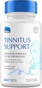 Soporte de Tinnitus - Ayuda a dejar de resonar en los oídos 595mg - Suplemento de salud del oído con vitaminas C, B3, B6, B12-2 Meses Suministro - 60 cápsulas
