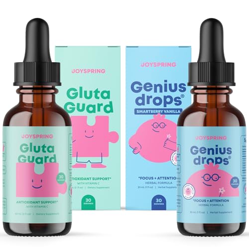 JoySpring Glutathione Liquid and Genius Drops Smartberry Vanilla for Kids