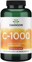 Swanson Vitamina C w/Rose HIPS - Suplemento Herbal Promoción de la Salud de la Esquía, Salud del Corazón & Apoyo al Sistema Inmunitario - Formula Natural Promoción de Protección y Bienestar - (90 cápsulas, 1000 mg cada uno)