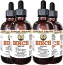 Extracto líquido libre de alcohol, abedul (Betula Alba) Dried Bark Glycerite Hawaii Pharm Natural Herbal Suplemento 4x4 oz