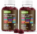 Vitaminas para adultos y adolescentes - Immune Support Gummies - 12 Daily Vitamins & Minerals with Vitamin C, D3, E, A, Zinc & More - Vegetarian, Gluten Free - Chewable Berry Flavored Gummy