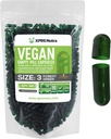 XPRS Nutra Tamaño 3 cápsulas vacías - 500 cápsulas vacías - Vegetarian Empty Pill - DIY Vegetable Capsule Filling - Veggie Pill Caps (Forest Green)