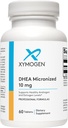XYMOGEN DHEA 10 mg - DHEA micronizada para apoyar los niveles de Andrógeno y Estrógeno saludables " Apoyo adrenal - Dehidroepiandrosterona Suplemento para hombres y mujeres (60 cuadros)