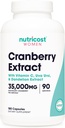 Nutricost Extracto de arándano para mujeres (35.000 mg Equivalente),180 cápsulas - con vitamina C, Uva Ursi & Dandelion Extracto de raíz - Suplemento de salud gratuito no GMO & Gluten