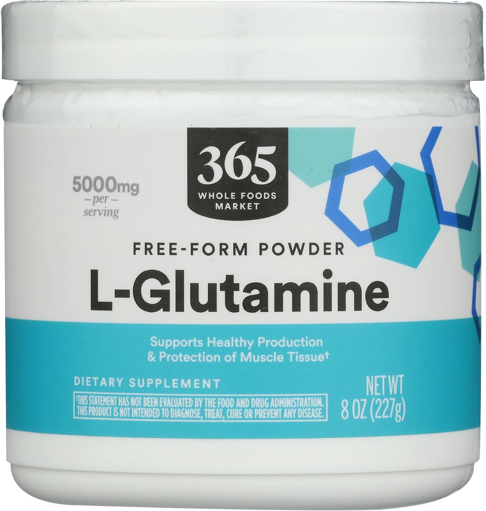 Mercado completo de alimentos, L-Glutamine Free-Form Powder, 8 onnce