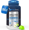 Herbtonics Keto Apple Cider Vinegar Gummies ¦ Digestión " Detox TEN GLP-1 Support ← Sugar Free BHB Advanced Formula for Keto Support - Raw ACV with The Mother - 60 Vegan ACV Gummies