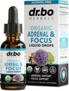 Suplementos de Apoyo Adrenal Liquid Drops - Suplemento Adrenal y Focus Orgánico, Cortisol Manager Adaptogen Adultos, Ginkgo Biloba para Niños Calma - Cerebro Natural y Memoria Fatiga Stress Atención 1oz