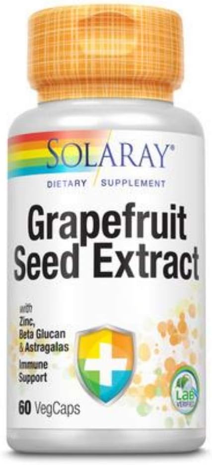 SOLARAY Grapefruit Seed Extract Immunity Formula Capsules, 250 mg  durable 60 Conde