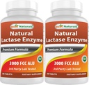 Best Naturals, Fast Acting Lactase Enzyme, 3000 FCC ALU, 180 Tablets (180 Cuenta (Pack of 2))