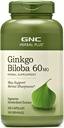 GNC Herbal Plus Ginkgo Biloba 60mg Suplemento, Vegetariano, apoya la Sharpness mental, 300 servicios