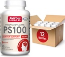 Fórmulas Jarrow PS100 Phosphatidylserine 100 mg, Suplemento dietético para la salud del cerebro y el apoyo a la cognición, 60 Softgels, 20-60 días Suministro, paquete de 12