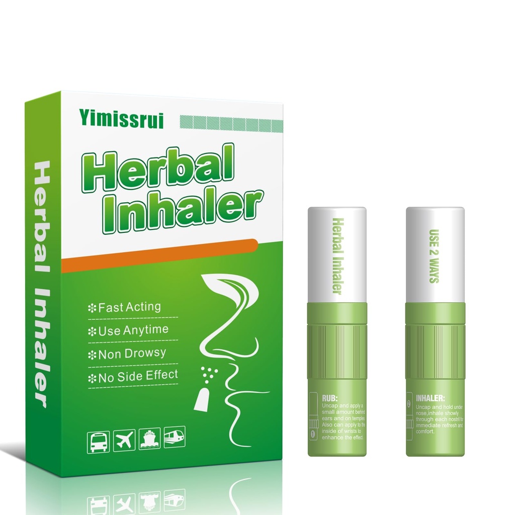 Nausea Relief Inhaler - Portable Travel Essential, Non-Drowsy, Fast-Acting, Natural Motion Sickness Relief Herbal Stick for Plane, Cruise, Car, Morning Sickness