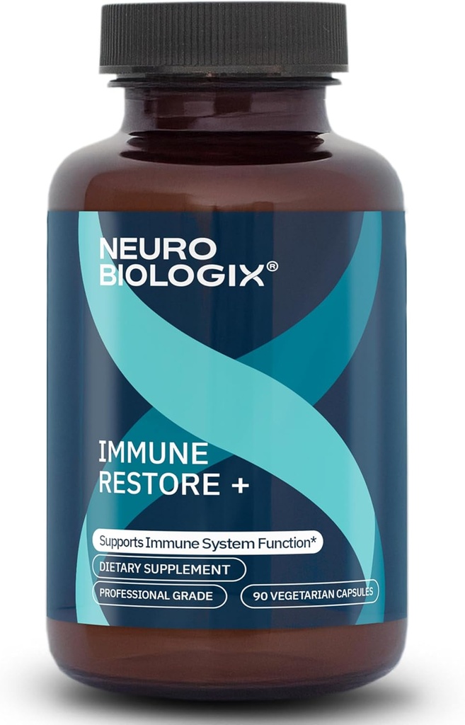 Immune Restore+ - Contiene Beta Glucan 1,3/1,6 Complejo " Extractos Herbales para Soporte Inmunitario - Apoyo T-Cell " Actividad de Macrophage - Con Cordyceps, Astragalus, Turquía Tail " Echinacea - 90 cápsulas
