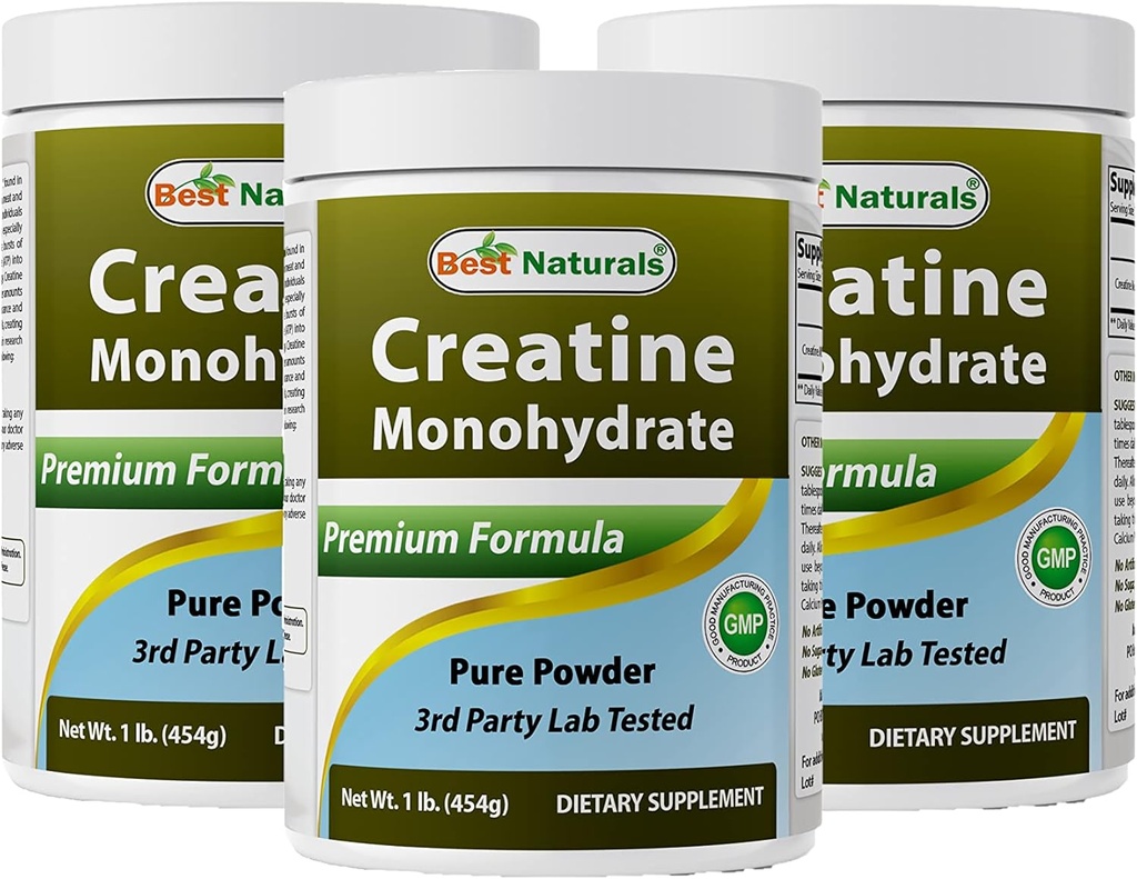 Mejores Naturales Monohydrate 1 Lb Pure Powder (1 LB (Pack of 3))
