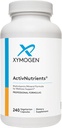 XYMOGEN ActivNutrients with Iron and Copper - Multivitamin Multimineral for Wellness, Immune, Energy and Mood Support - Minerales Chelated + Vitaminas B Active con Folate (240 cápsulas)