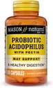 Mason Natural Acidophilus con cápsulas de Pectin, Ayuda Digestiva - 100 Ea