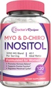 Recetas del médico Suplemento de Inositol, Myo-Inositol & D-Chiro Inositol Capsules 2050mg por ser, Ideal 40:1 Blend, Equilibrio hormonal para Mujeres, Función Ovárica " Apoyo a la fertilidad, 120 cápsulas veganos