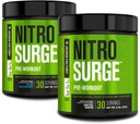 Fábrica de Jacked NITROSURGE Pre Workout Supplement for Energy, Instant Strength Gains, Clear Focus, " Intense Pumps (Blue Raspberry, 30 Servings " Arctic White, 30 Servings)