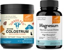 Sandhu's Bovine Colostrum Powder & Magnesium Glycinate Lysinate Capsules  Ayuda Gut, Immune Heath & Sleep Support