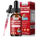 Creatine HCL Liquid Drops for Men & Women, Creatine Hydrochloride with L-Carnitine, L-Glutamine, BCAA, Vitamin B12 & B6 for Muscle Growth & Recovery-Vegan, Mixed Berry Flavor Flavor, 2 Fl Oz