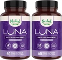 Naturales anidados Luna Sleep Aid - No-Habit Forming Natural Sleeping Pills for Adults with Naturally Sourcedients - Valerian Root, Melatonin, Chamomile, Lemon Balm, and More - 120 Vegan Capsules